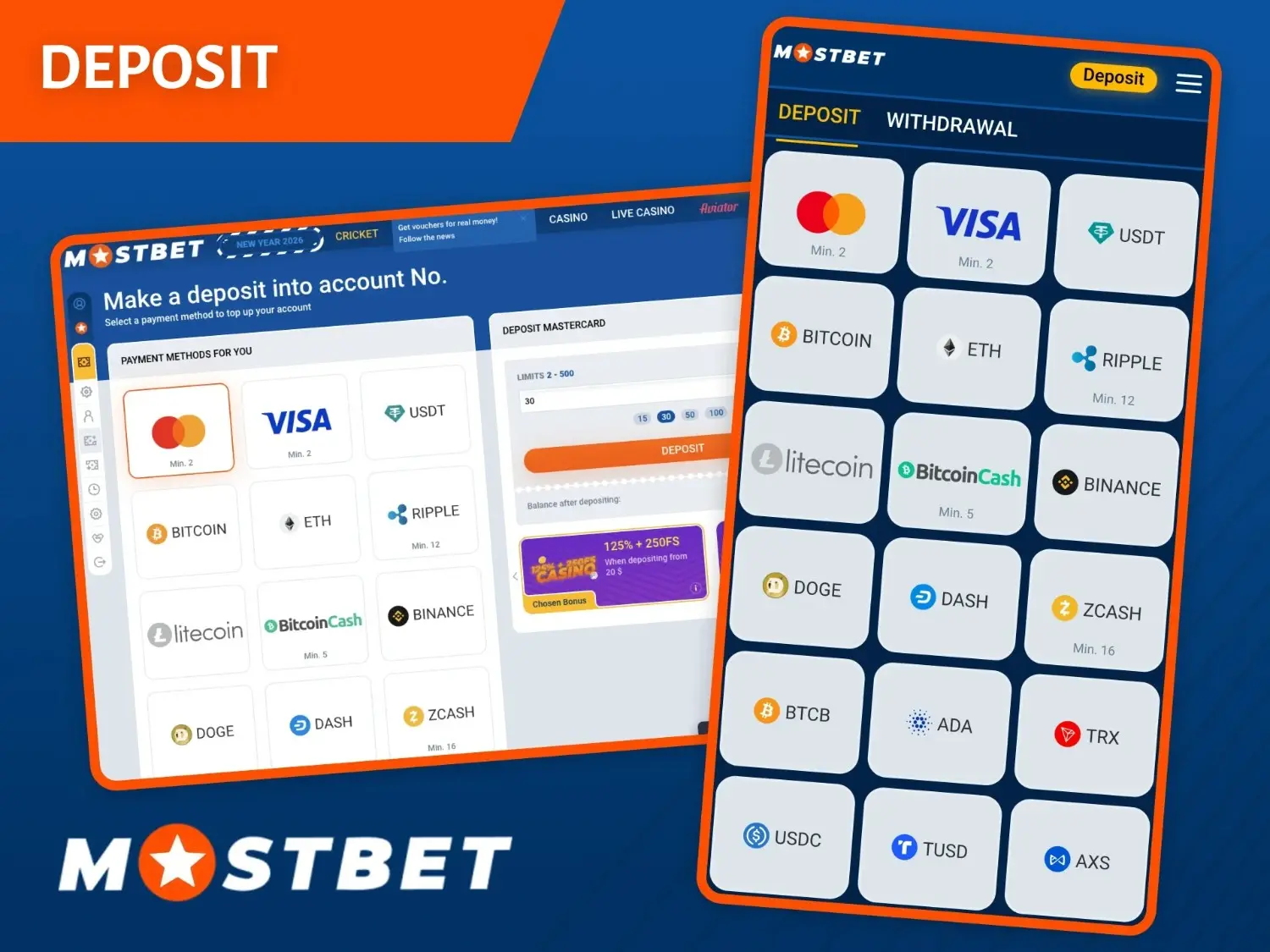 Mostbet Deposit Methods